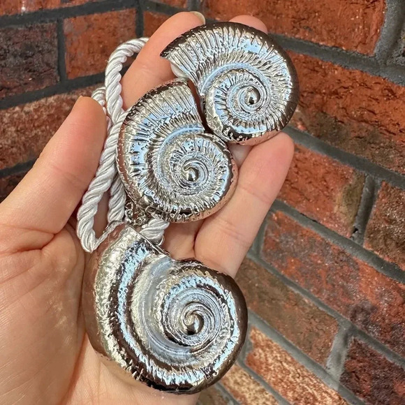 Zara Silver Seashore Necklace&Earrings SeaShell - Picture 4 of 7